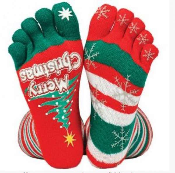 Vánoční prstové ponožky - Merry Christmas