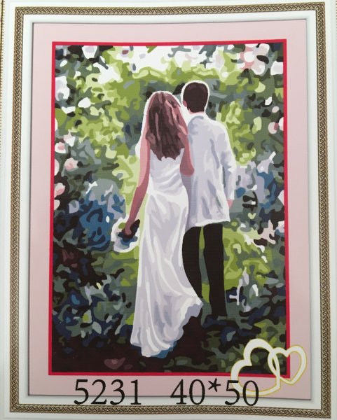 Malování podle čísel na plátno - zamilovaný pár