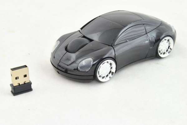 PC myš auto bezdrátová - černá