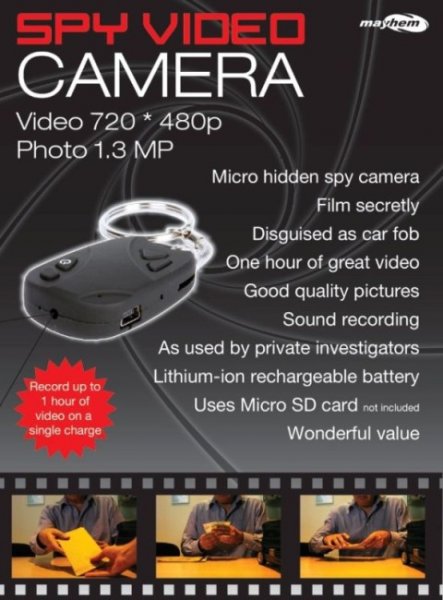 Špionážní mikrokamera - klíčenka