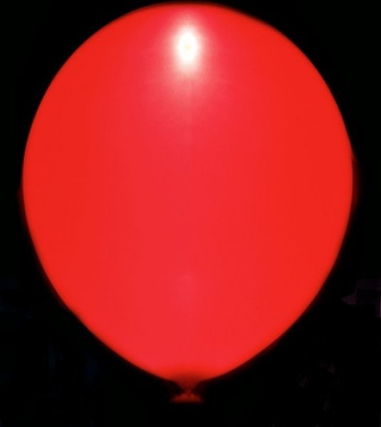 Svítící nafukovací balónky - 1ks - Červený