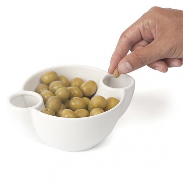Miska na olivy a oříšky - bílá