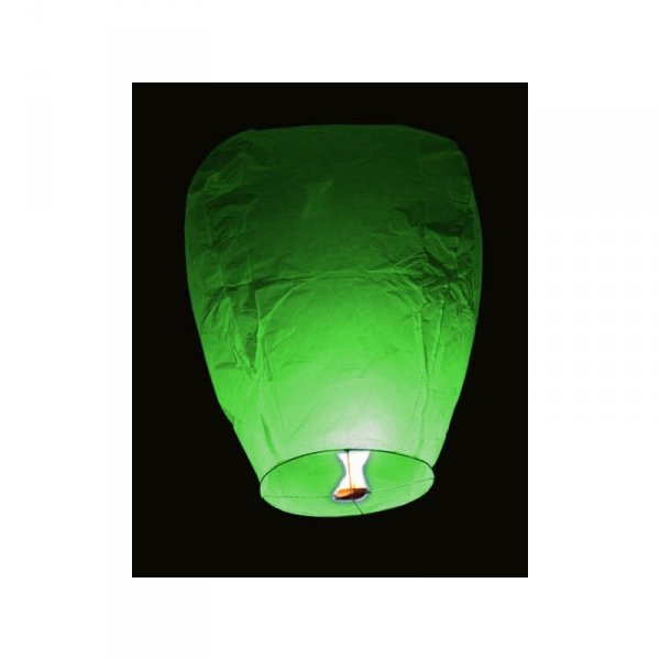 Lampiony přání - 10ti pack - Zelené lampiony