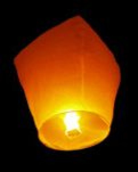 Lampiony přání - 10ti pack - Žluté lampiony