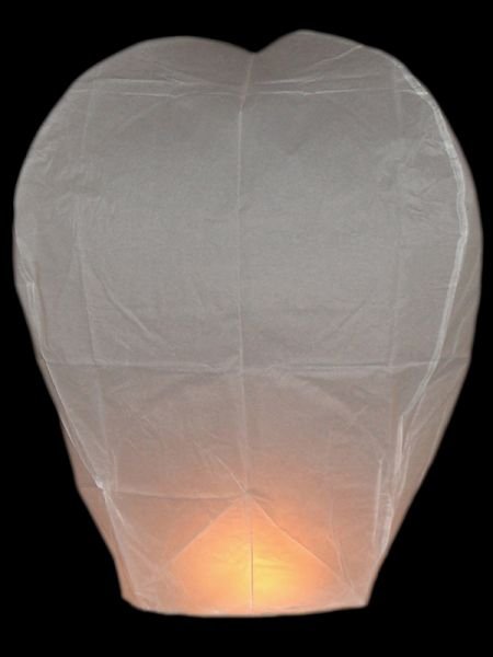 Lampiony přání - 10ti pack - Bílé lampiony