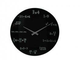 Matematické hodiny - černé