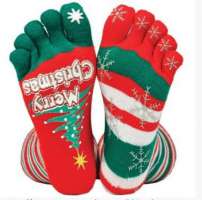 Vánoční prstové ponožky - Merry Christmas