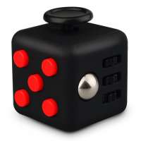 Fidget Cube antistresová kostka - antistresová hračka - Černo-červen