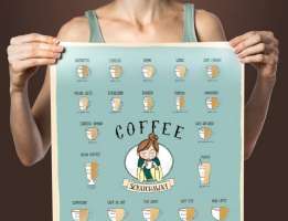 Stírací plakát kávy - Coffee Scratchaway