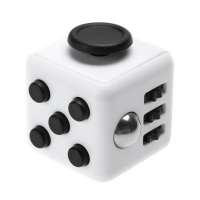 Fidget Cube antistresová kostka - antistresová hračka - Šedo-černá