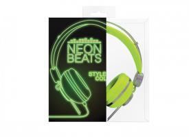 Neonová sluchátka - zelená