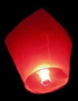 Lampiony přání - 10ti pack - Červené lampiony