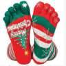 Vánoční prstové ponožky - Sněhové vločky