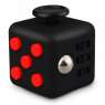 Fidget Cube antistresová kostka - antistresová hračka - Černo-červen