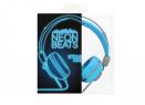 Neonová sluchátka - modrá