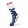 Bláznivé ponožky - basket - námořnická modrá